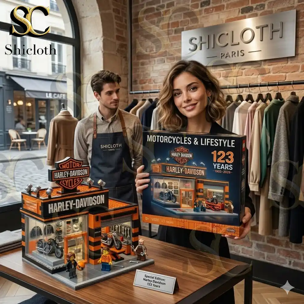 Harley-Davidson 123th Anniversary Motorcycles & Lifestyle Showroom Building Brick Set