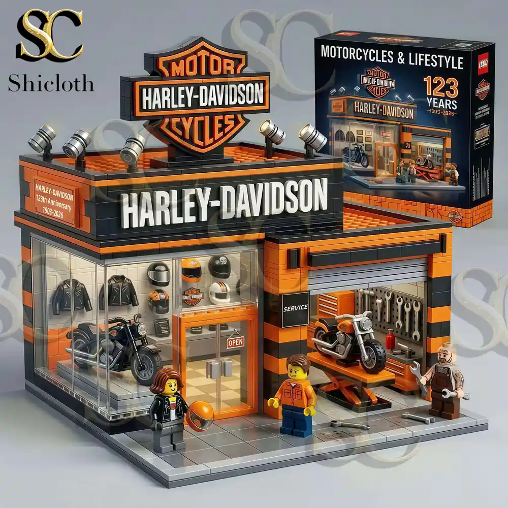 Alternative view of Harley-Davidson 123th Anniversary Motorcycles & Lifestyle Showroom Building Brick Set