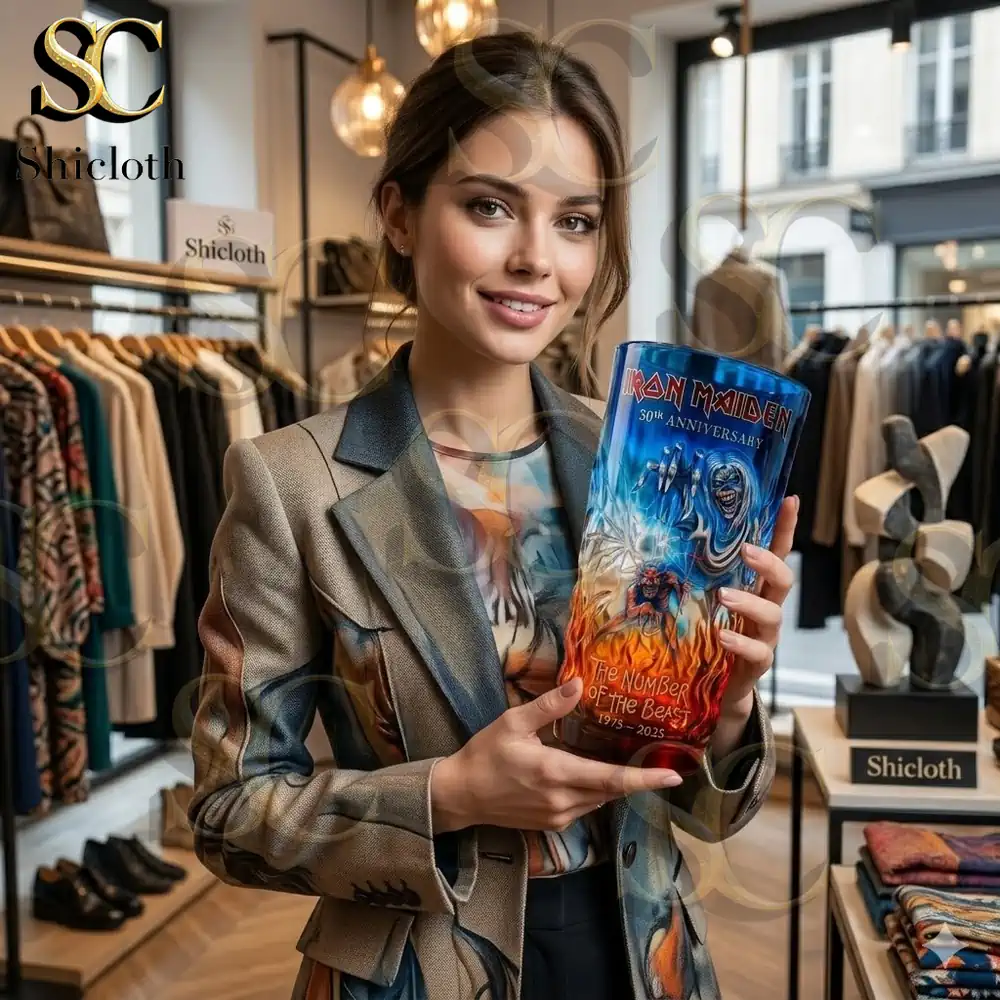 Heavy Metal Iron Maiden 50th Anniversary The Number of the Beast Beer Glass