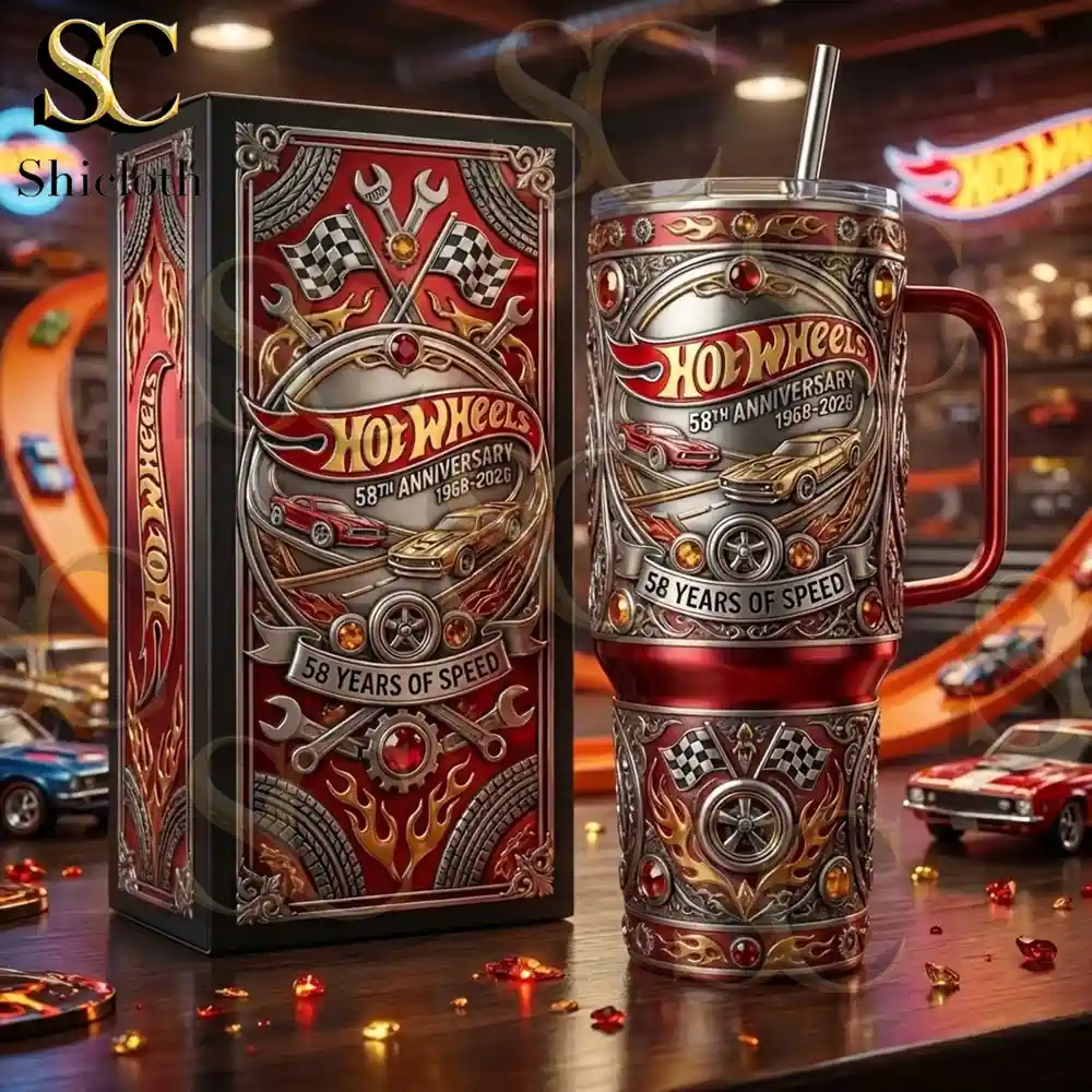 Alternative view of Hot Wheels 58th Anniversary Limited Edition 40oz Stainless Steel Tumbler