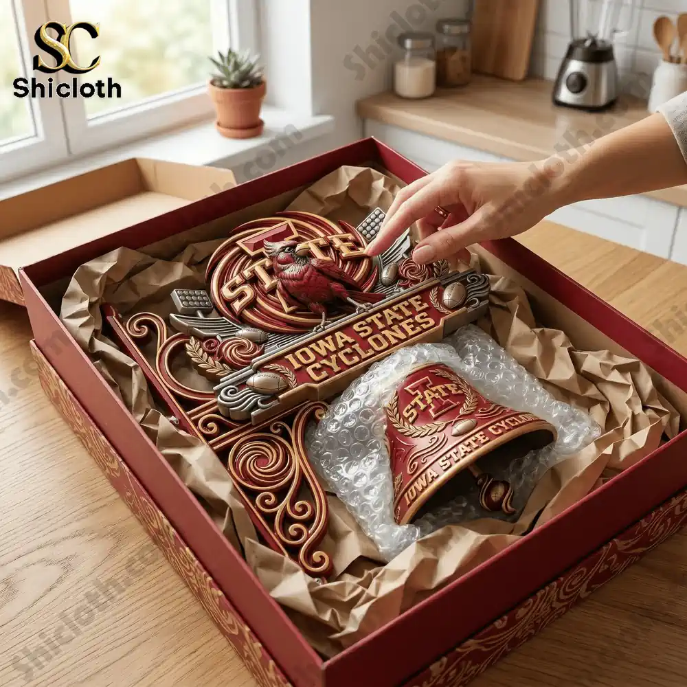 Iowa State Cyclones wall bell inside gift box with protective wrap!