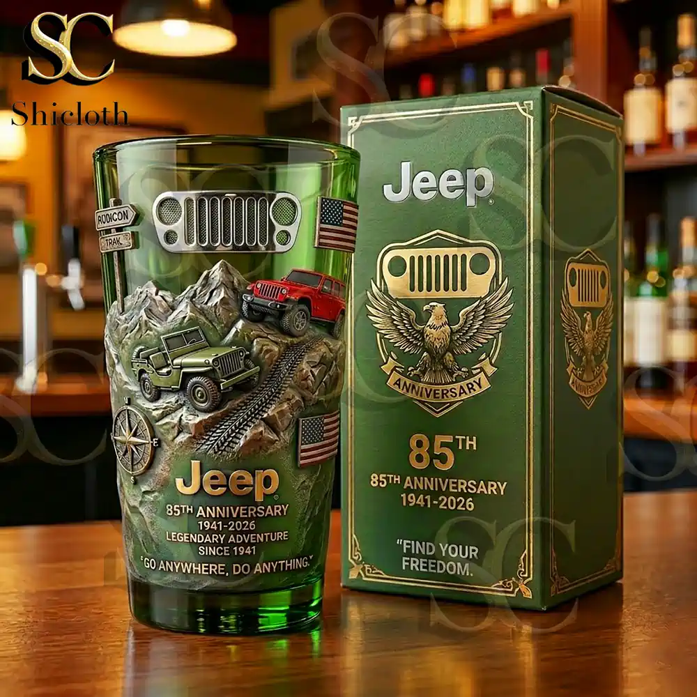 Alternative view of Jeep 85th Anniversary Find Your Freedom Beer Glass