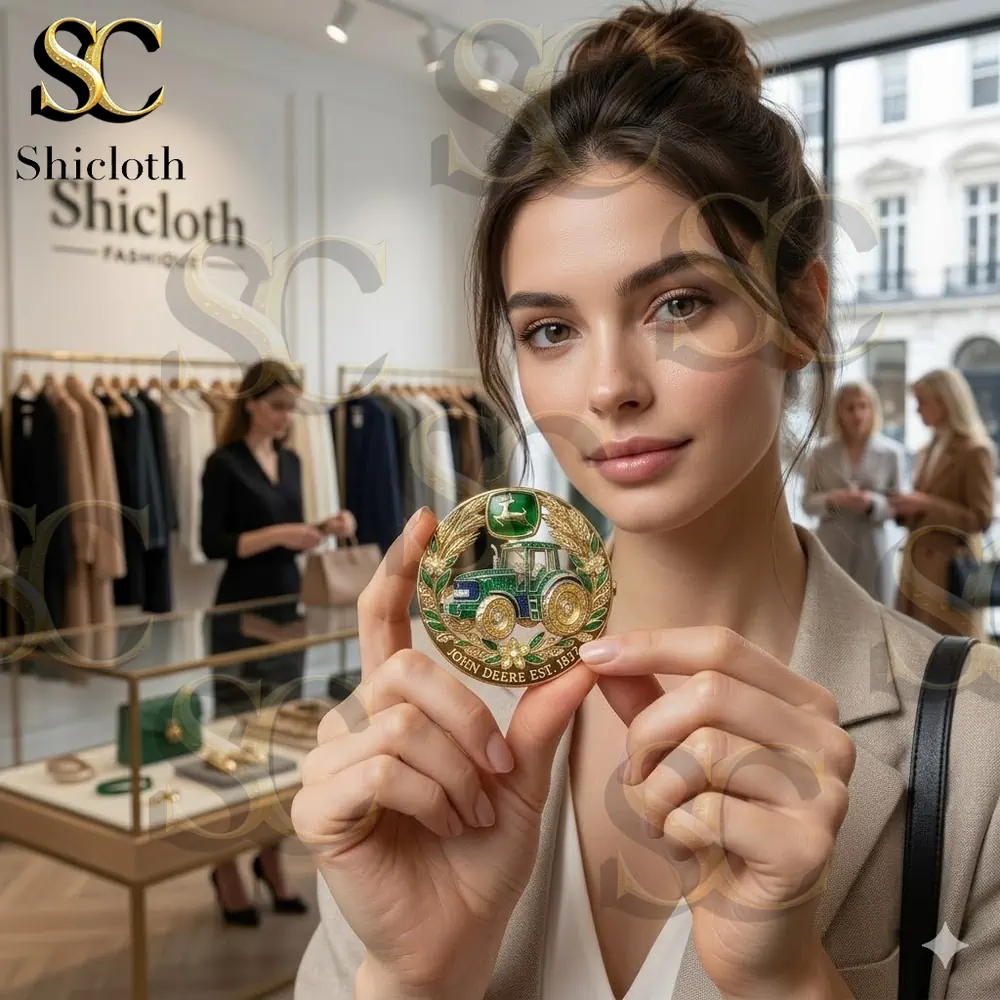 John Deere Enamel Brooch Pin The Best Father’s Day Gift