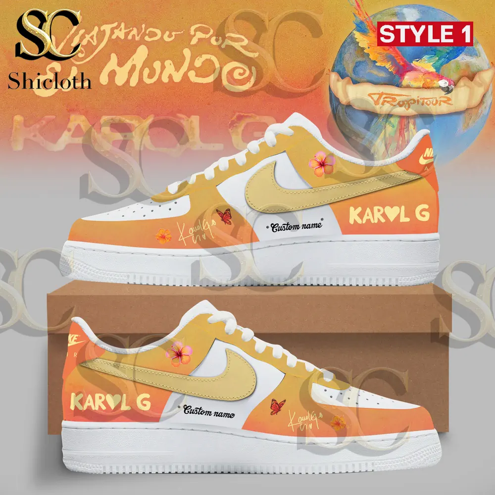 Alternative view of Karol G Viajando Por El Mundo Tropitour 2026 Nike Air Force 1