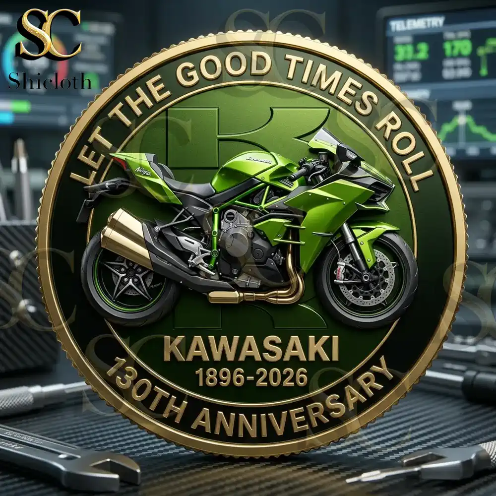 Alternative view of Kawasaki 130th Anniversary Commemorative Coin