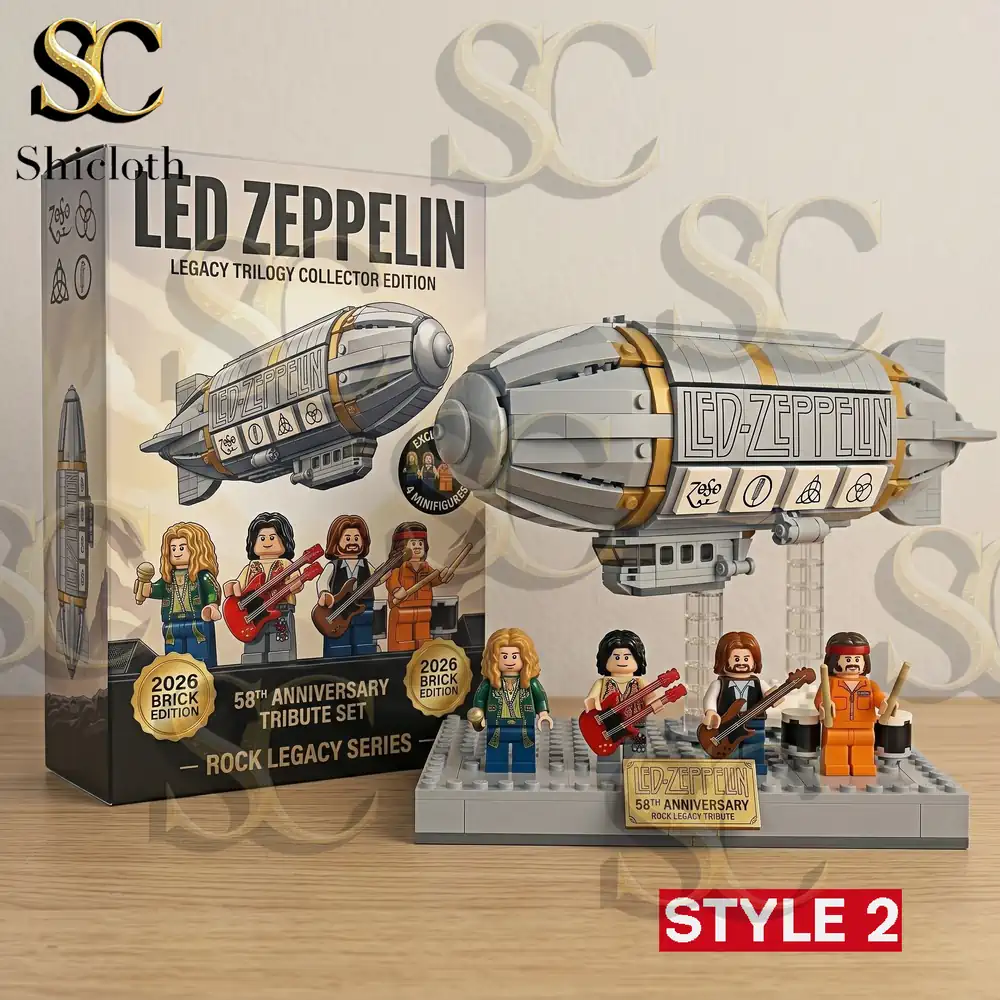 Led Zeppelin building block set box and figures Style two version