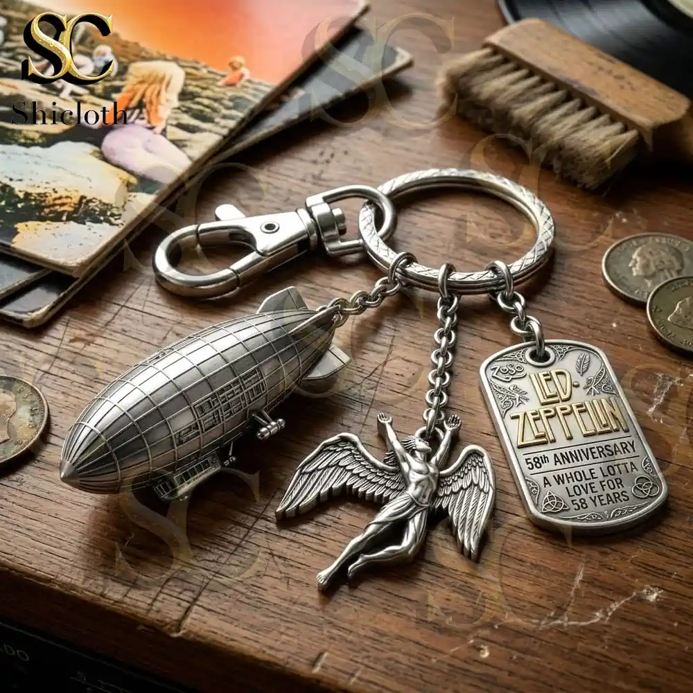 Alternative view of Led Zeppelin 58th Anniversary Edition Keychain