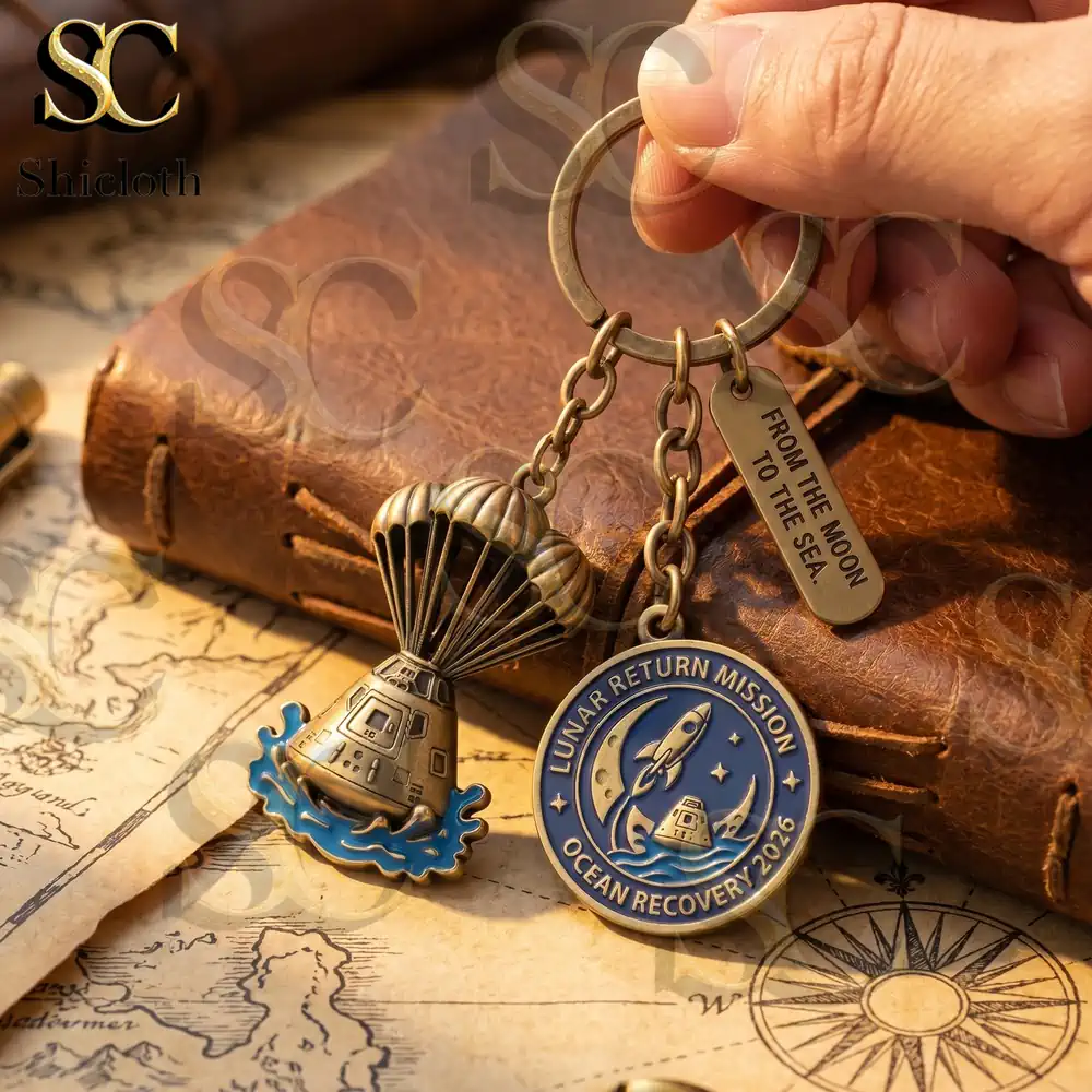 Alternative view of Lunar Return Mission Keychain Vintage Collectible