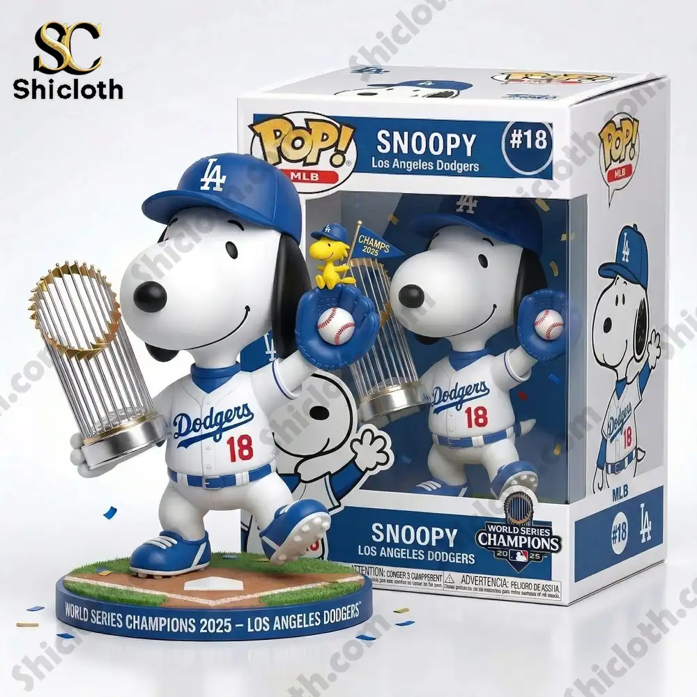 Alternative view of MLB Snoopy Los Angeles Dodgers Funko Pop! Figure