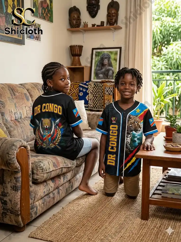 Men's Congo (DRC) Baseball Jersey