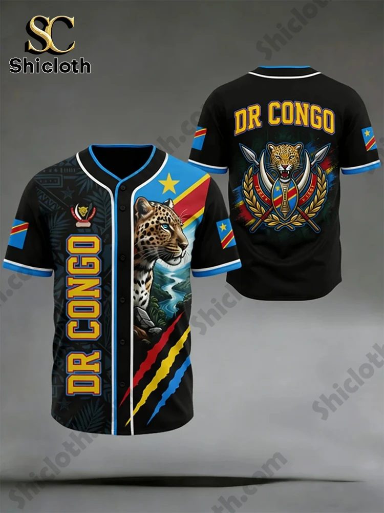 Alternative view of Men's Congo (DRC) Baseball Jersey