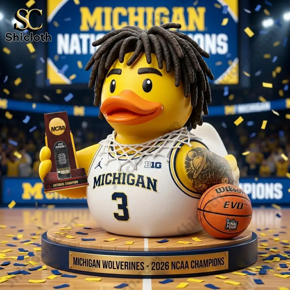 Alternative view of Michigan Wolverines 2026 NCAA National Commemorative Duck