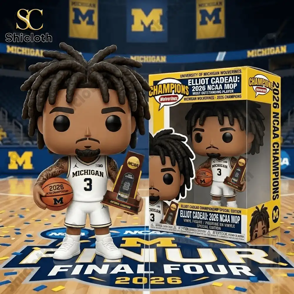 Alternative view of Michigan Wolverines 2026 National Champions Elliot Cadeau Pop! Figure