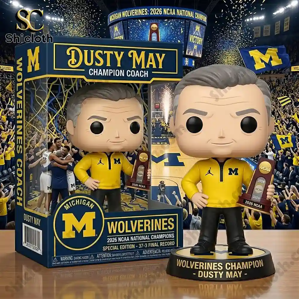 Alternative view of Michigan Wolverines Coach Dusty May NCAA National Champions 2026 Pop! Figure