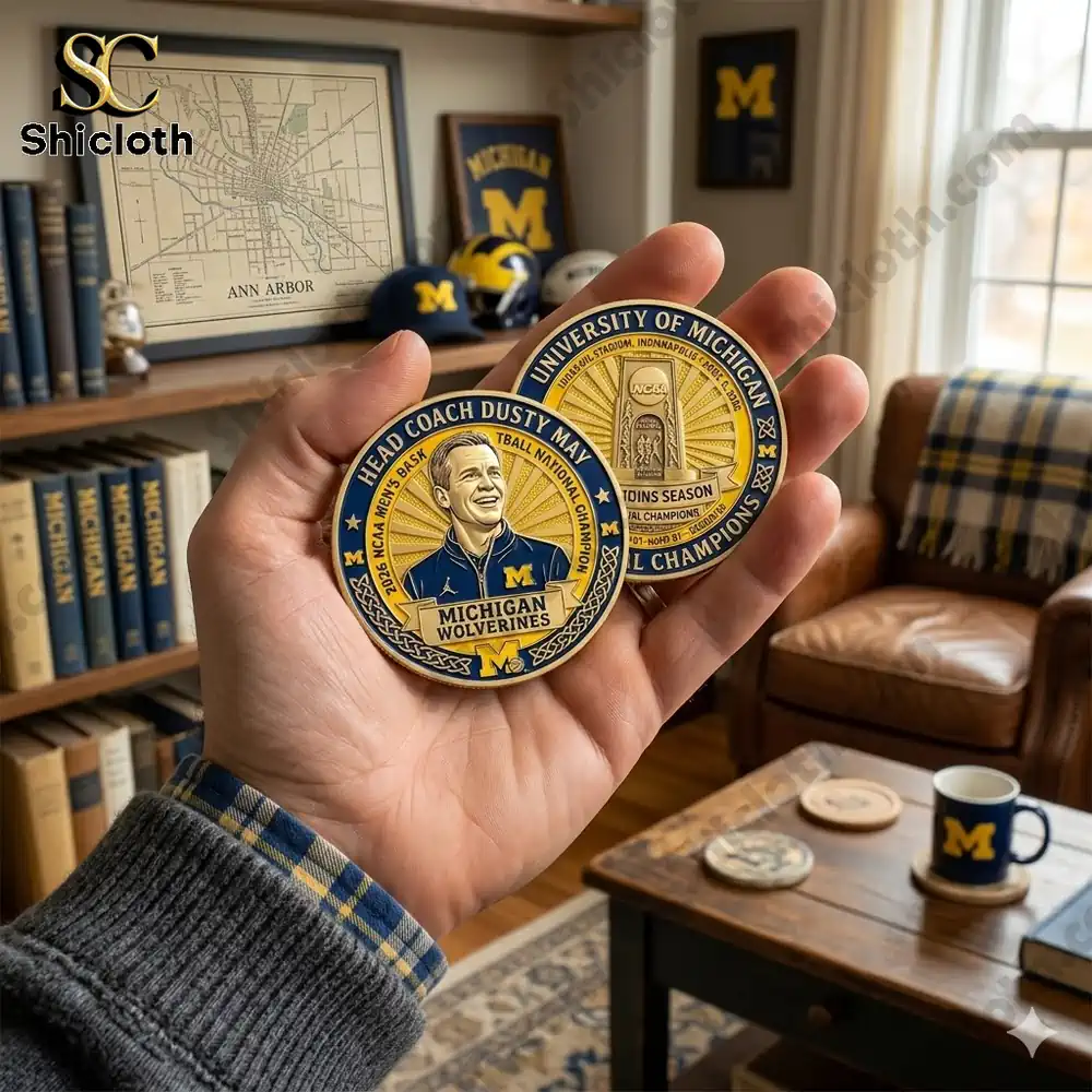 Michigan Wolverines Coach Dusty May NCAA National Coin