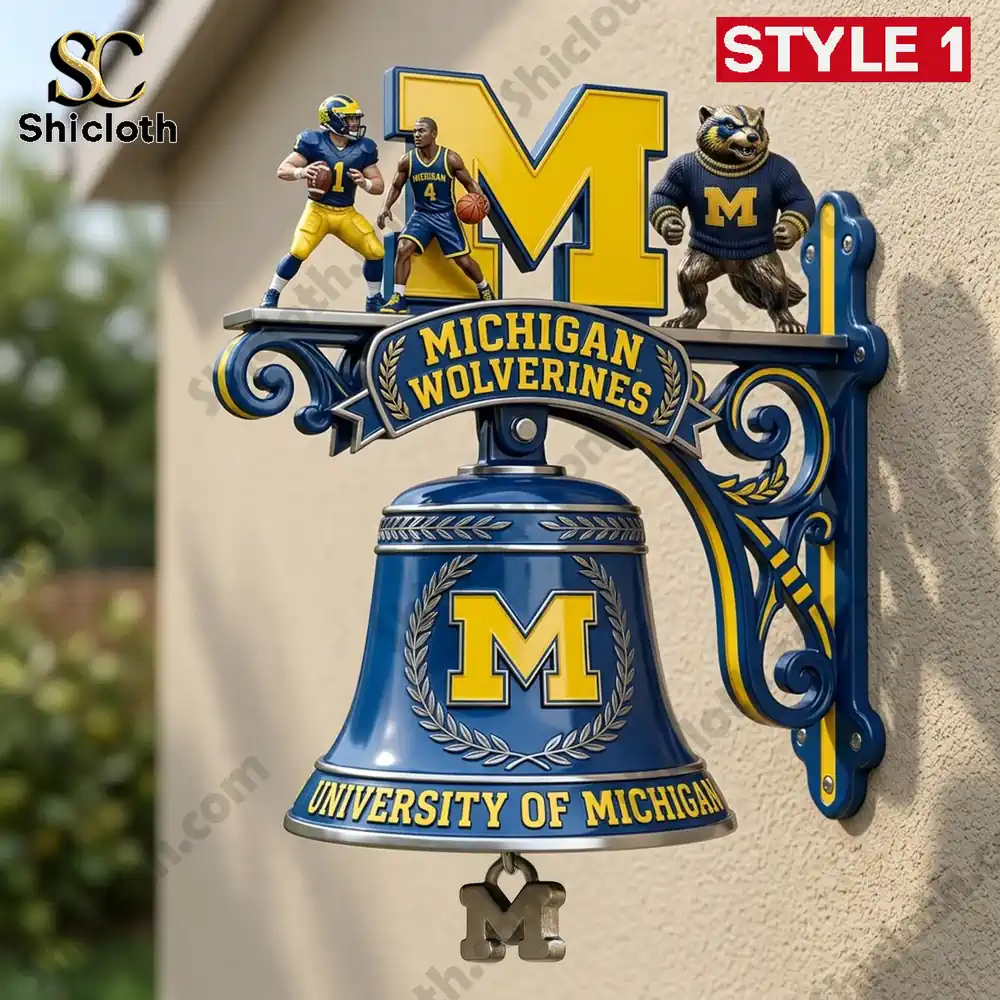 Michigan Wolverines NCAA Premium Wall Bell