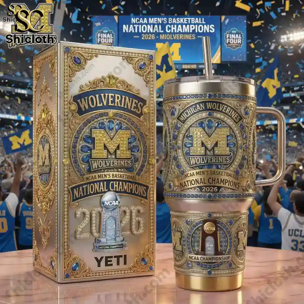 Michigan Wolverines championship tumbler with decorative box!