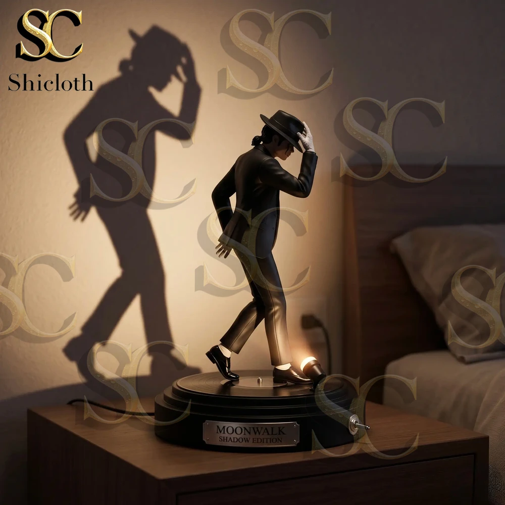 Moonwalk shadow lamp projecting dancer silhouette on wall!