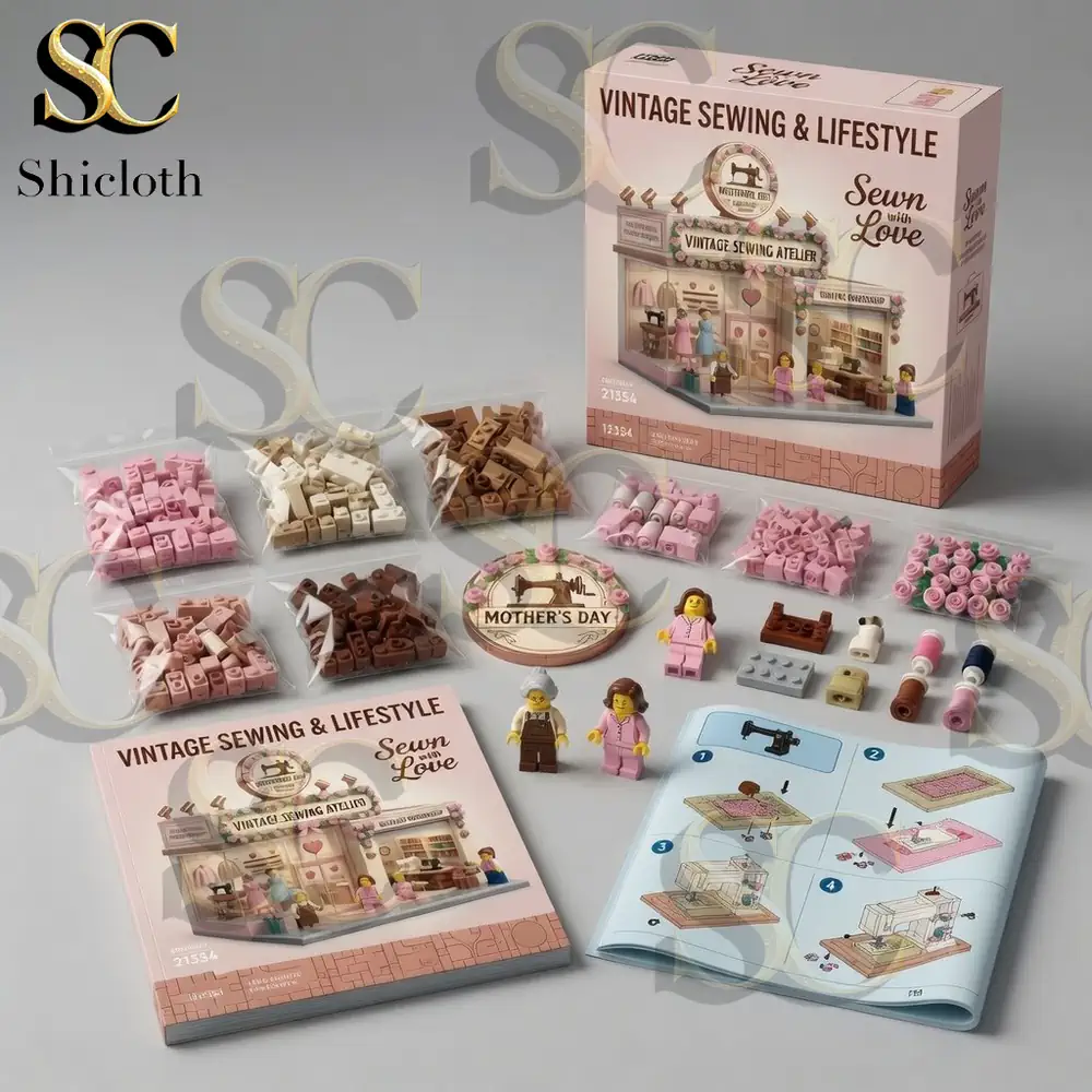 Alternative view of Mother?s Day Vintage Sewing Atelier Building Block Set