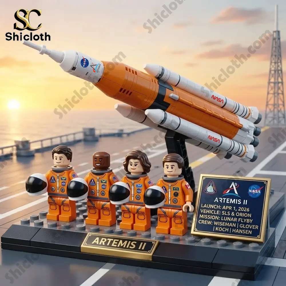 Alternative view of NASA Artemis II Building Brick Set