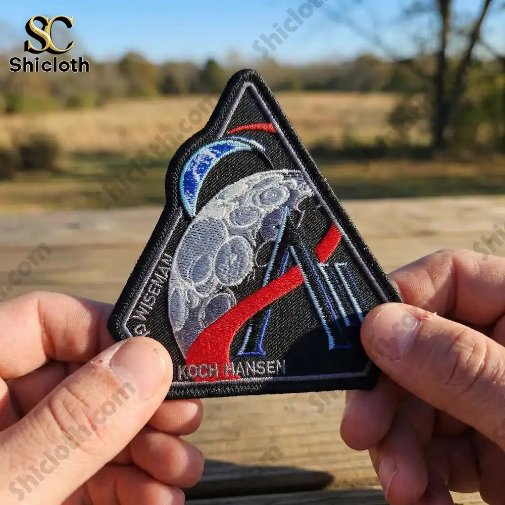 Alternative view of NASA Artemis II Mission Patch Hard Enamel Pin