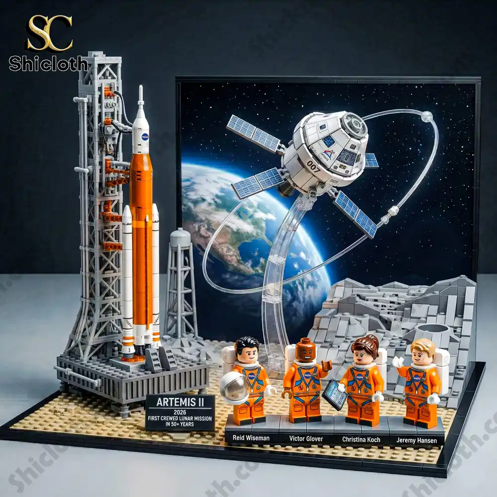 Alternative view of NASA Artemis Space Launch System Building Brick Sets