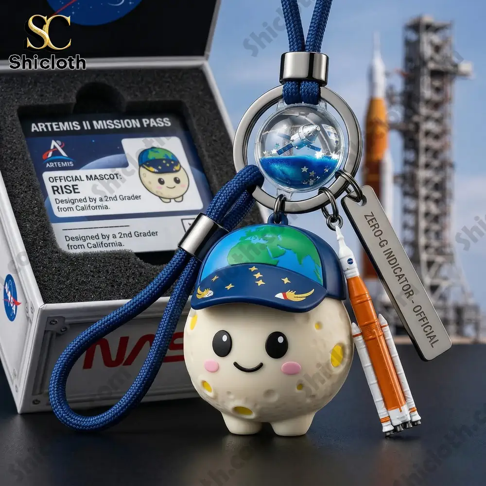 Alternative view of NASA Moon Artemis 2 Mission Pass Limited Keychain