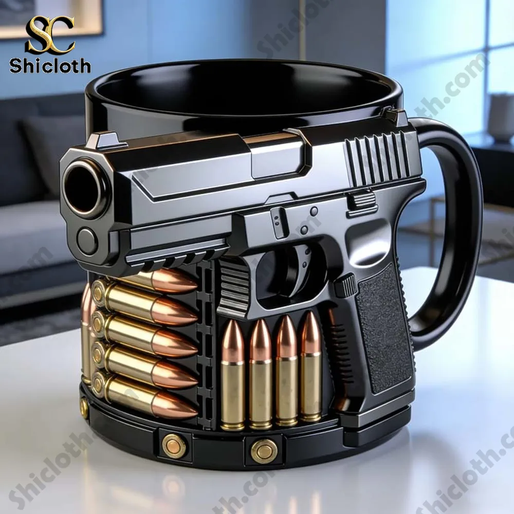 Personalized Pistol Bullet-Themed Mug 3 Personalized Pistol Bullet-Themed Mug - Image 3