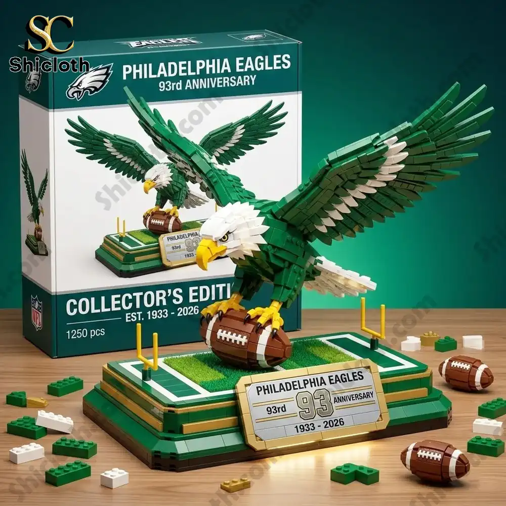 green eagle brick model with product box on table!