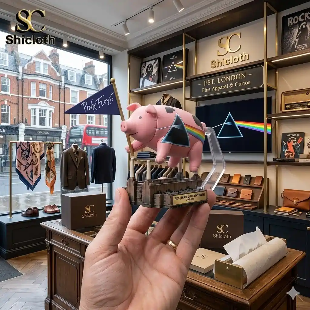 Flying pig collectible displayed in Shicloth store!