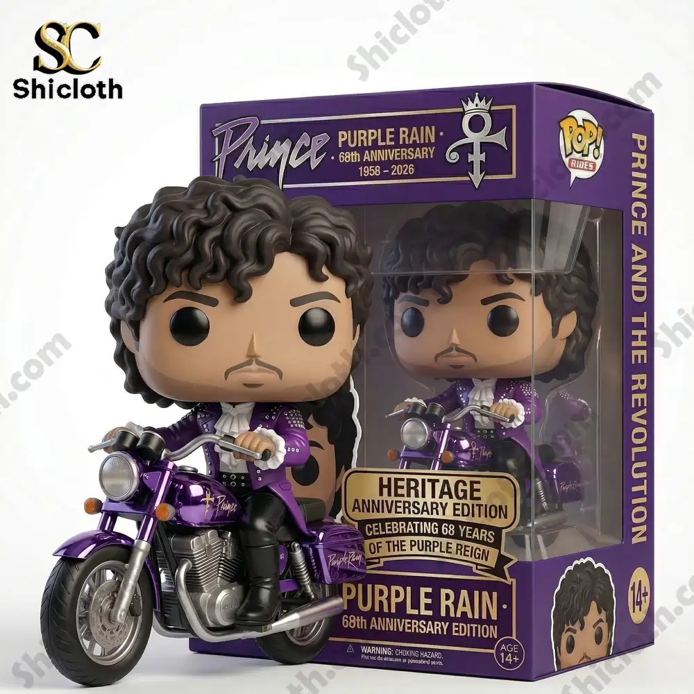 Prince Motocycle Purple Rain 68th Anniversary Heritage Pop! Figure