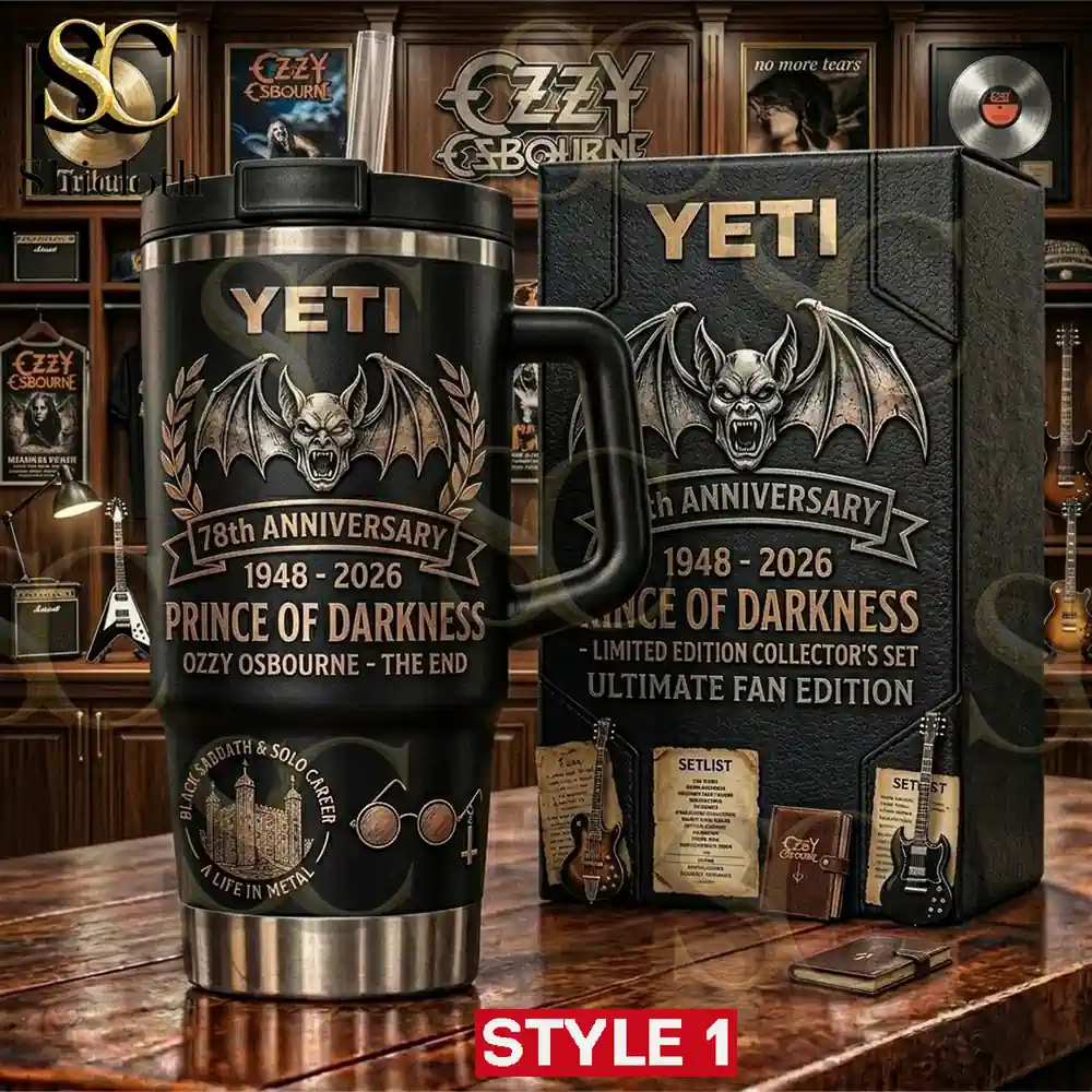 Alternative view of Prince of Darkness Ozzy Osbourne 78th Anniversary YETI Tumbler