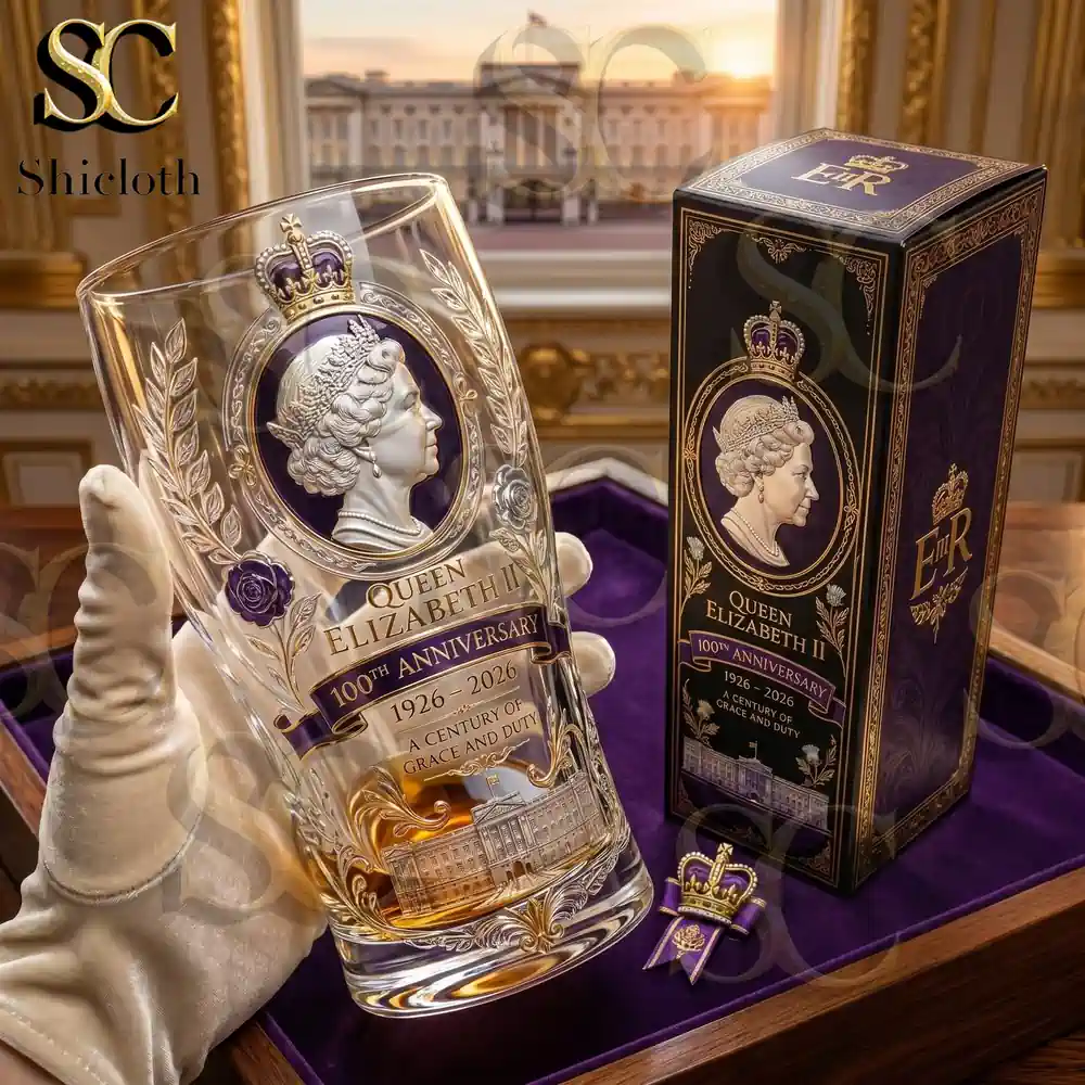 Alternative view of Queen Elizabeth II 100th Anniversary Beer Glass