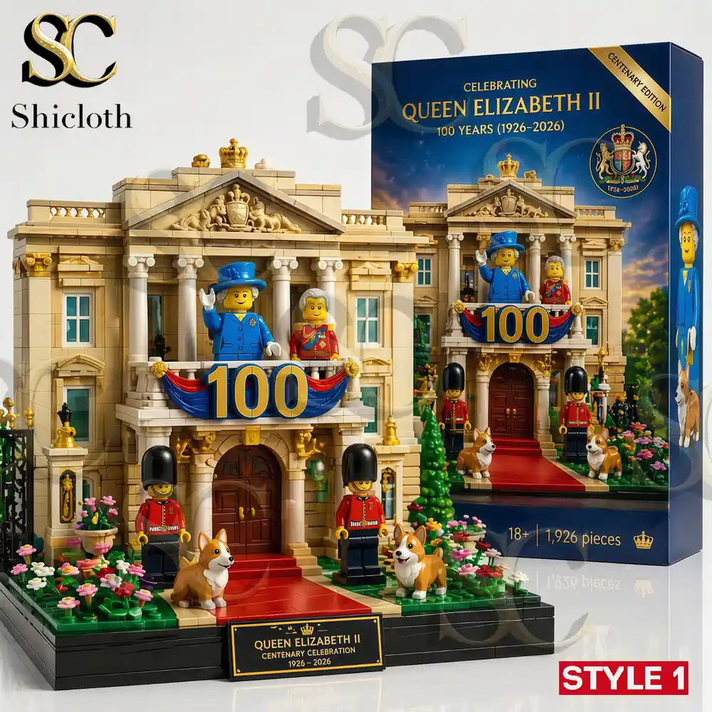 Alternative view of Queen Elizabeth II Centenary Commemorative Building Brick Set