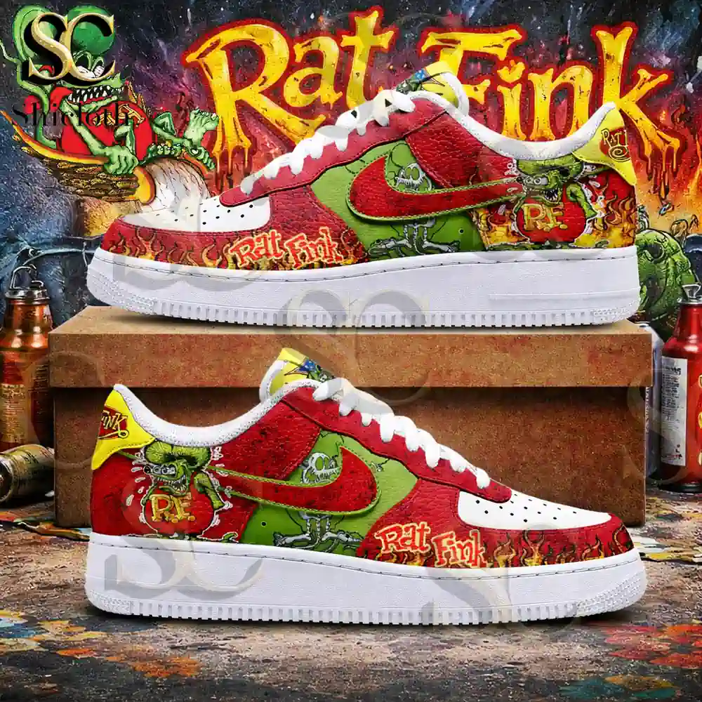 Alternative view of Rat Fink x Mogwai Goblin Air Force 1 Custom