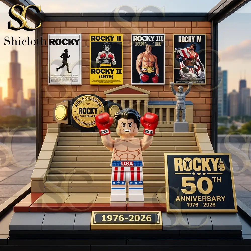 Alternative view of Rocky 50th Anniversary 1976-2026 Building Brick Set