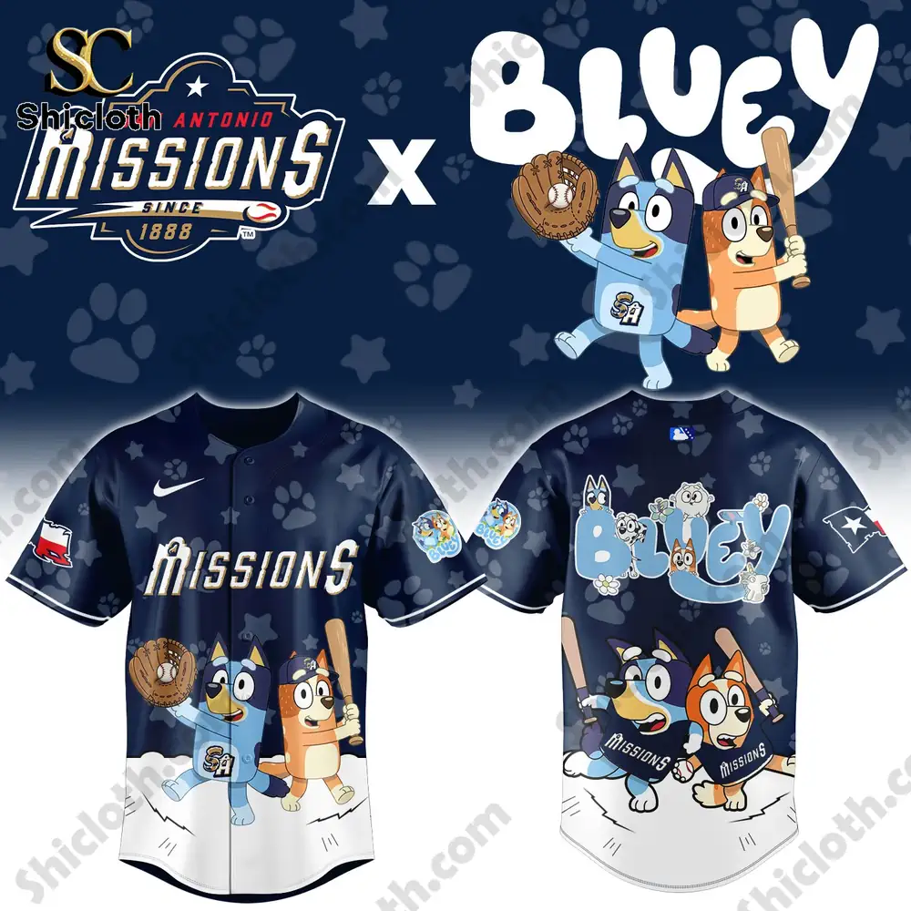 Alternative view of San Antonio Missions x Bluey Night Limited Jersey