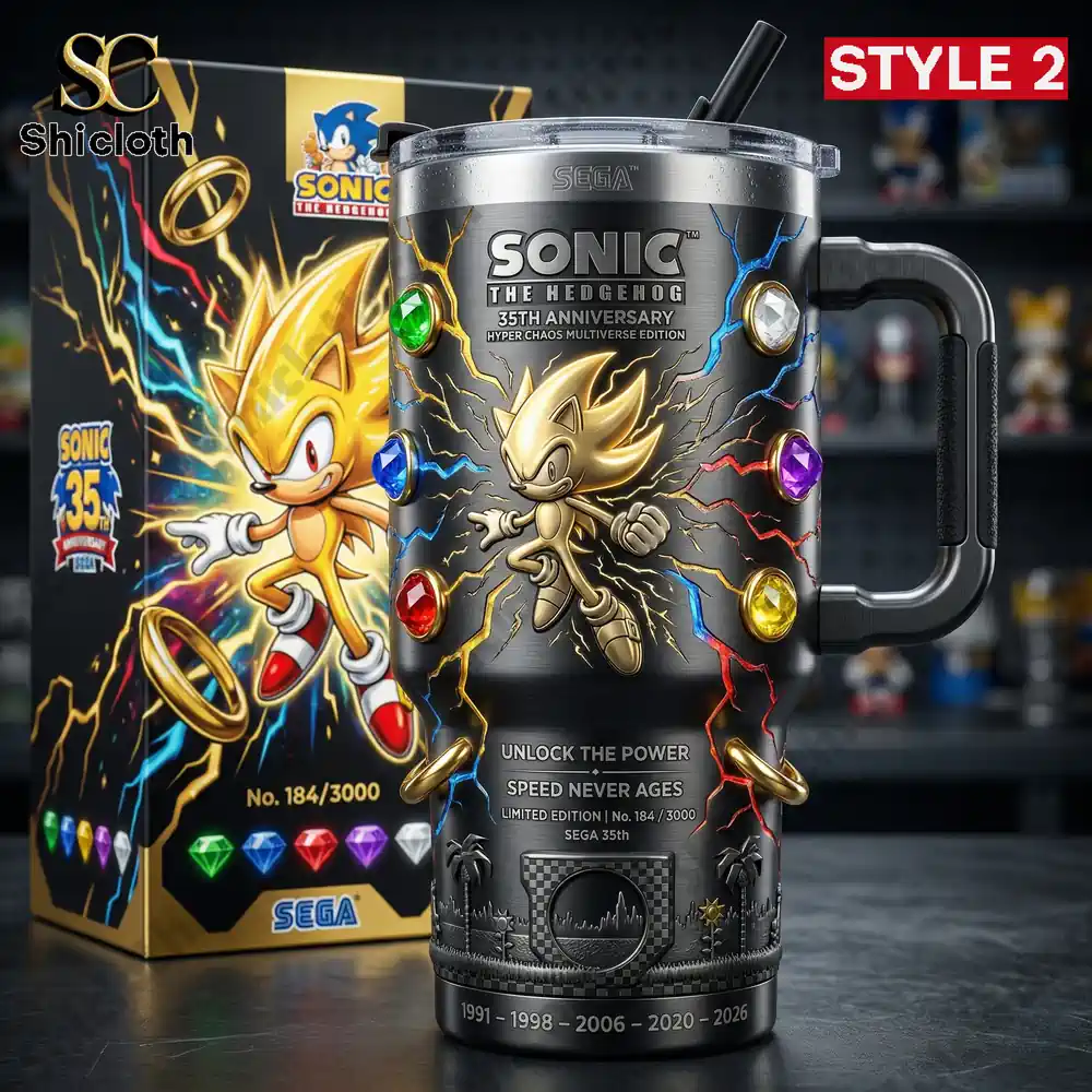 Sonic 35th Anniversary Collector YETI Tumbler 3 Sonic 35th Anniversary Collector YETI Tumbler - Image 3