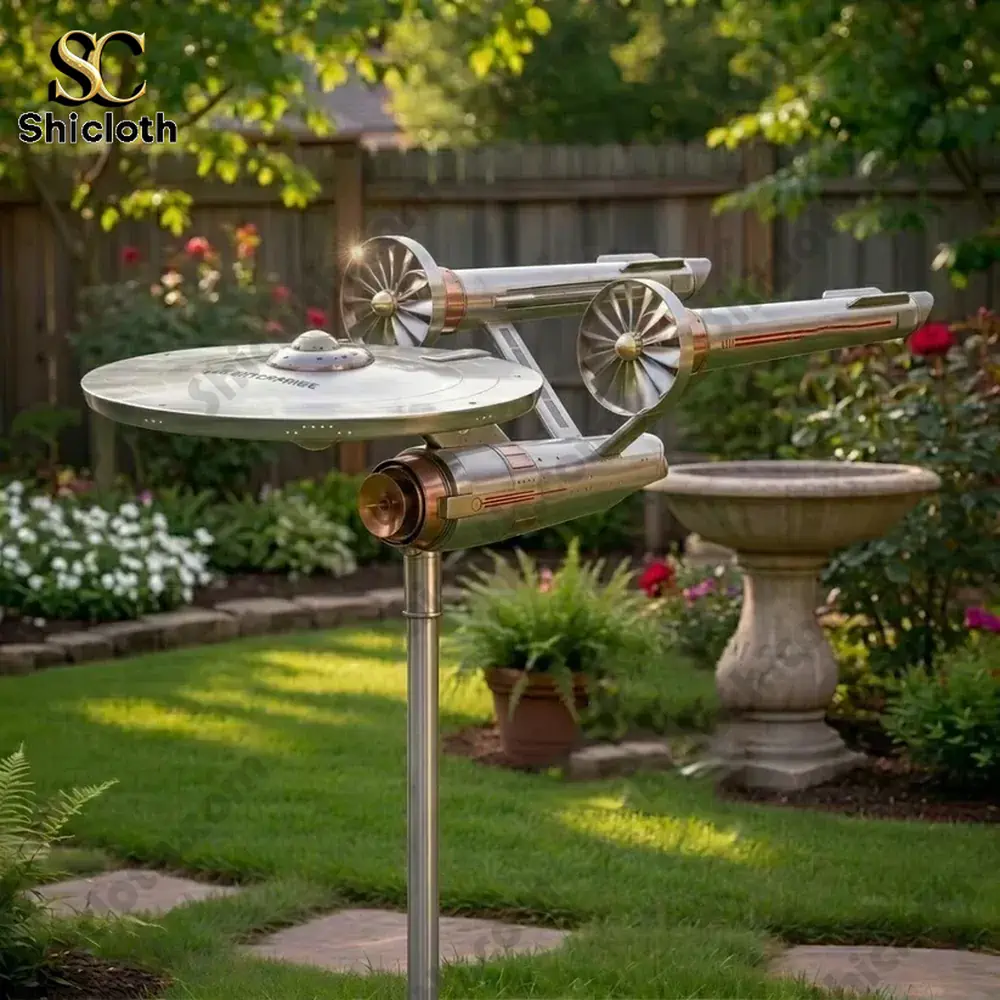 Alternative view of Starship Voyager Interstellar Wind Spinner For Garden