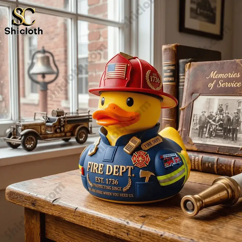 Alternative view of The 1736 Heritage Series Commemorative Firefighter Duck Figurine