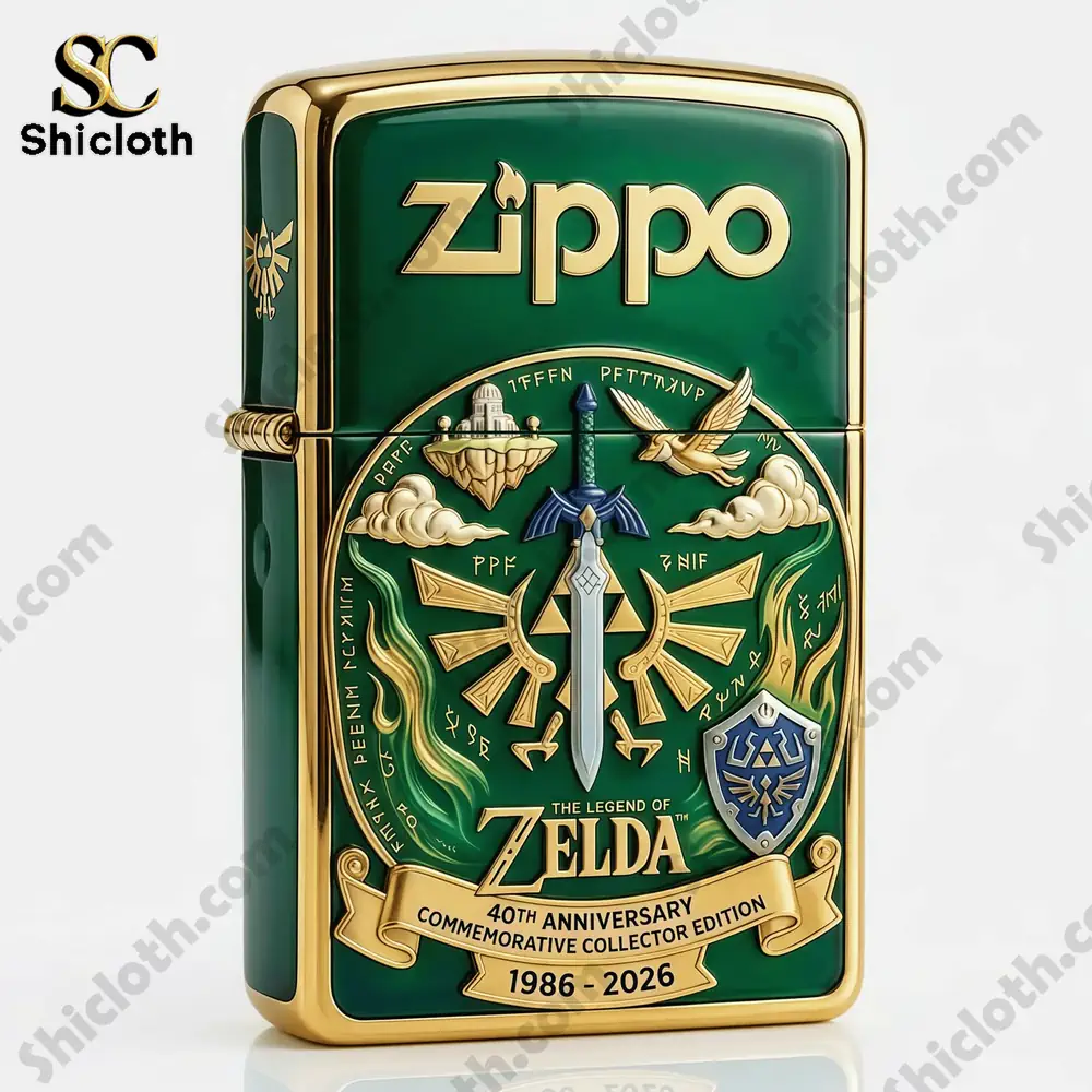 Alternative view of The Legend of Zelda 40th Anniversary 3D Zippo Lighter
