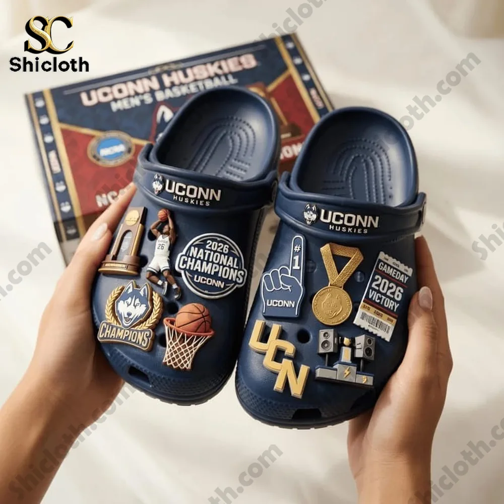 Alternative view of UConn Huskies National Champions 2026 Clogs Crocs