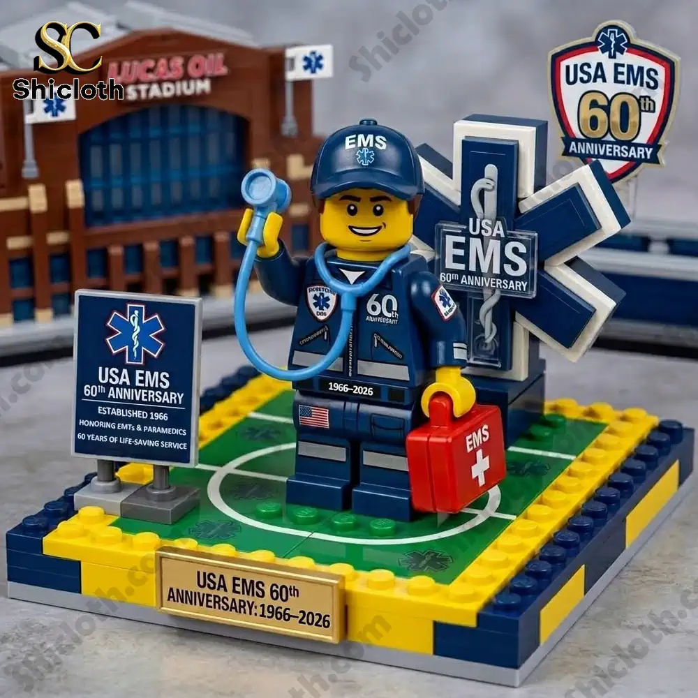 Alternative view of USA EMS 60th Anniversary  Building Brick Set