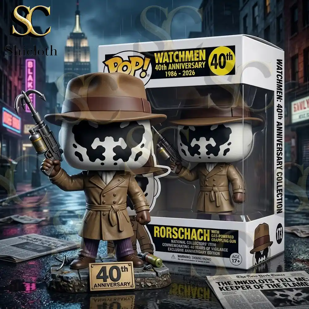 Alternative view of Watchmen Rorschach 40th Anniversary Commemorative Funko Pop! Figure
