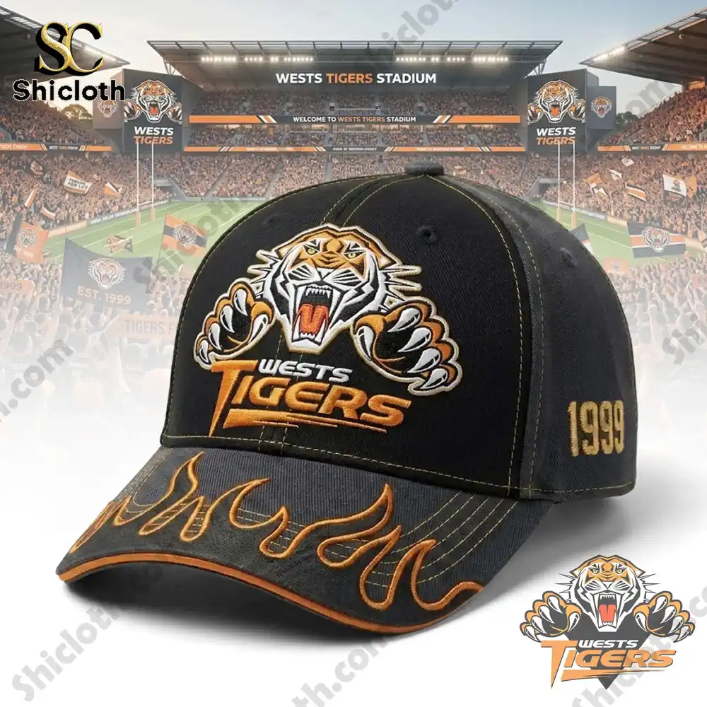 Close up black Tigers cap with stadium background!