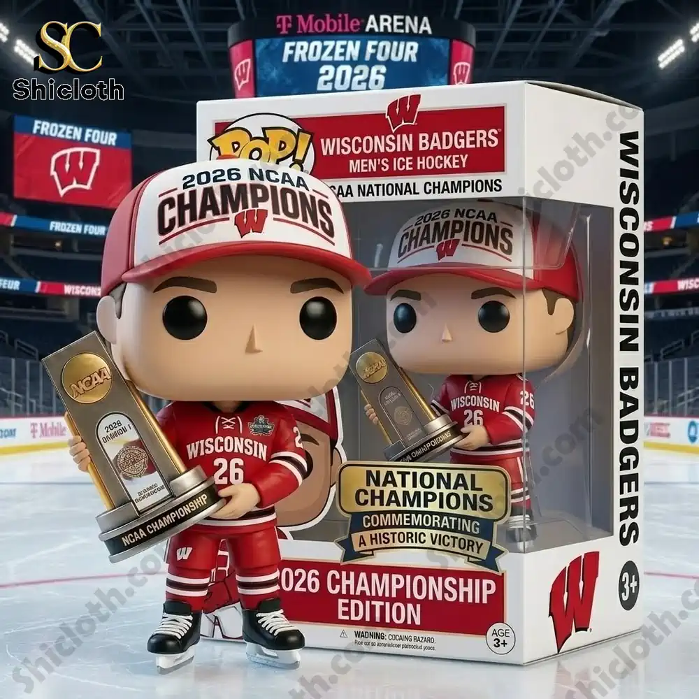 Alternative view of Wisconsin Badgers 2026 NCAA Men?s Ice Hockey Champions Commemorative Pop! Figure