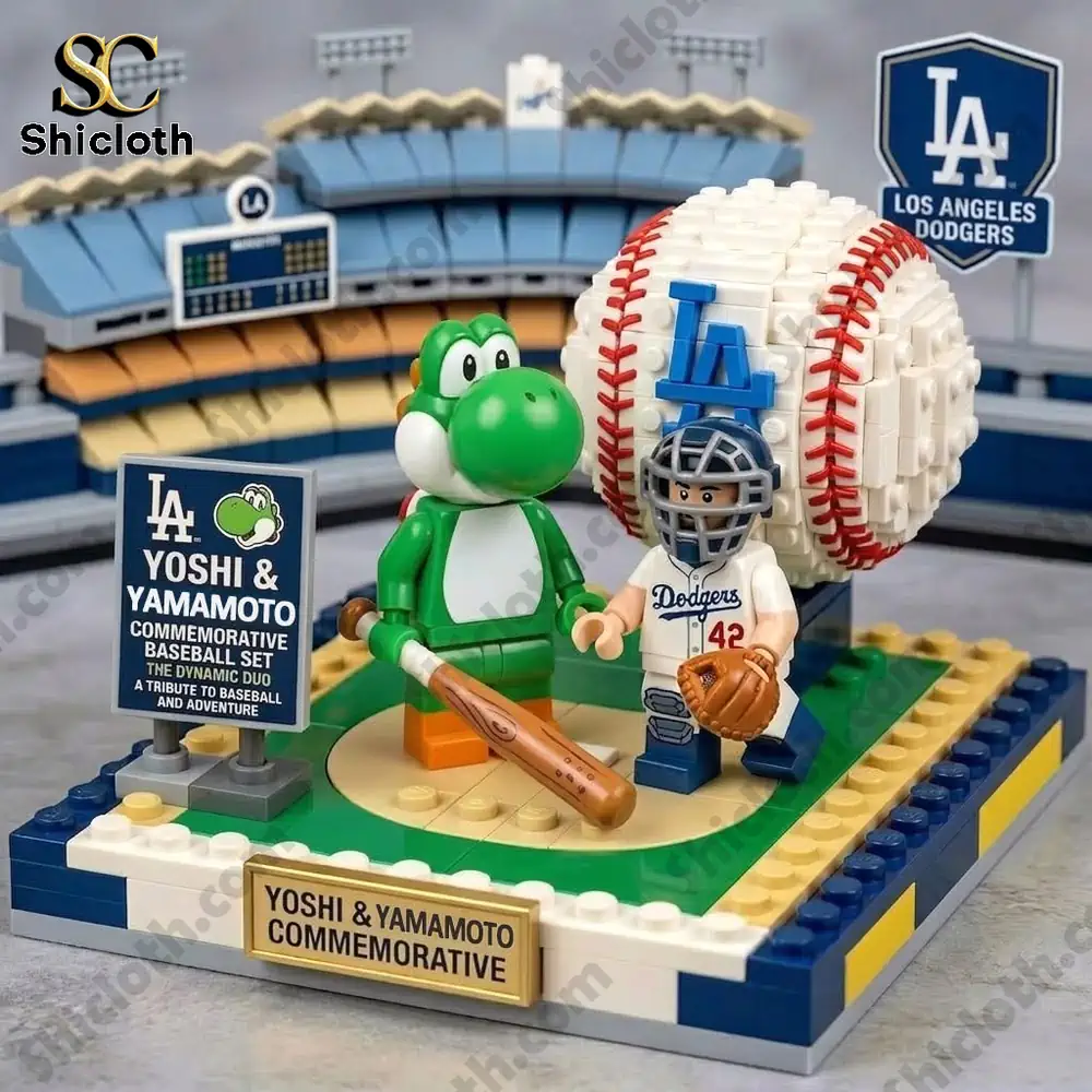 Alternative view of Yoshi & Yamamoto Commemorative Baseball Building Set