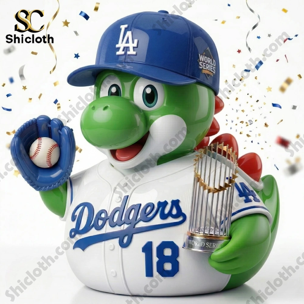Alternative view of Yoshi Los Angeles Dodgers Rubber Duck