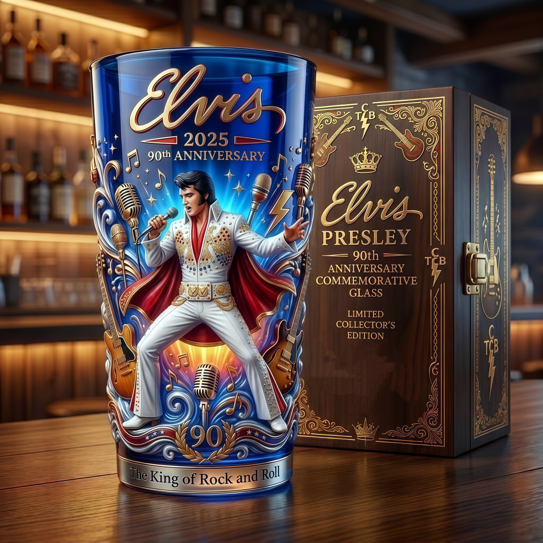 Elvis Presley 90th Anniversary Collector's Beer Glass