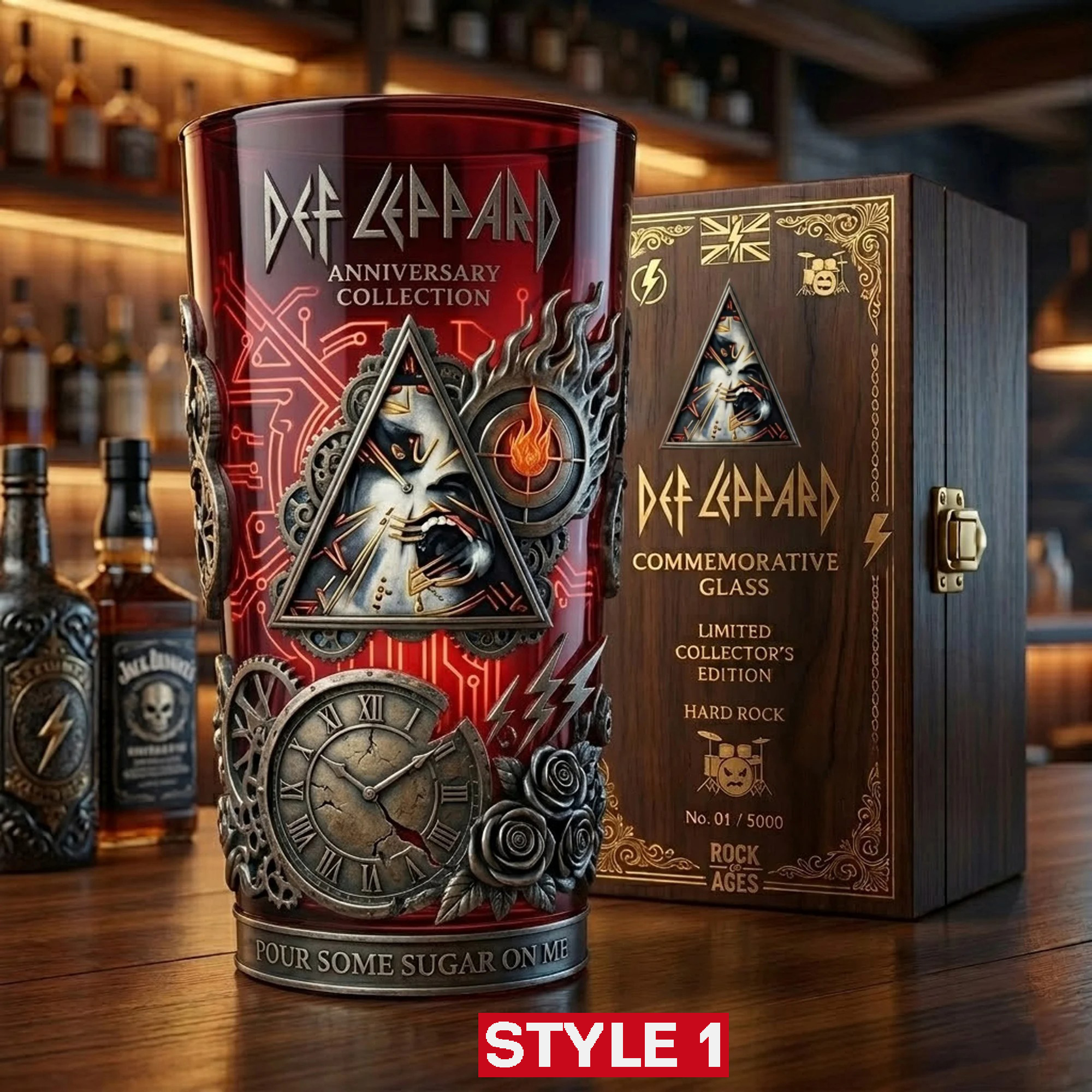 Def Leppard Rock of Ages Anniversary Collection Commemorative Beer Glass